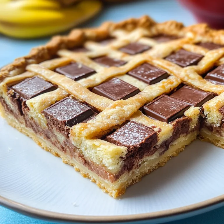 Crostata con barrette al cioccolato