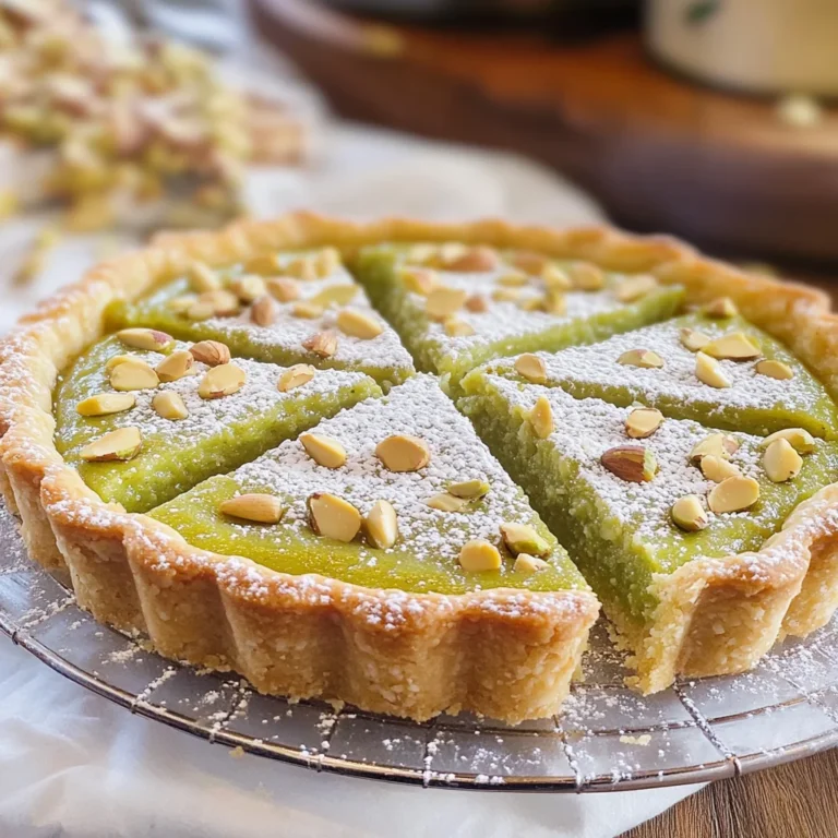 Crostata della nonna al pistacchio