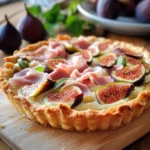 Crostata salata prosciutto di pollo e fichi