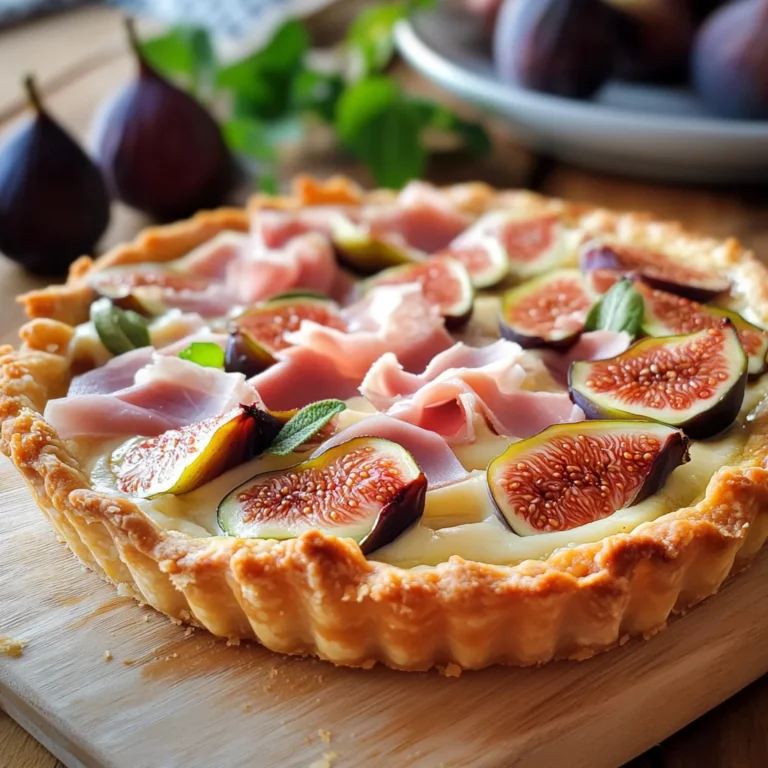 Crostata salata prosciutto di pollo e fichi