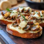 Crostini con salsiccia e funghi