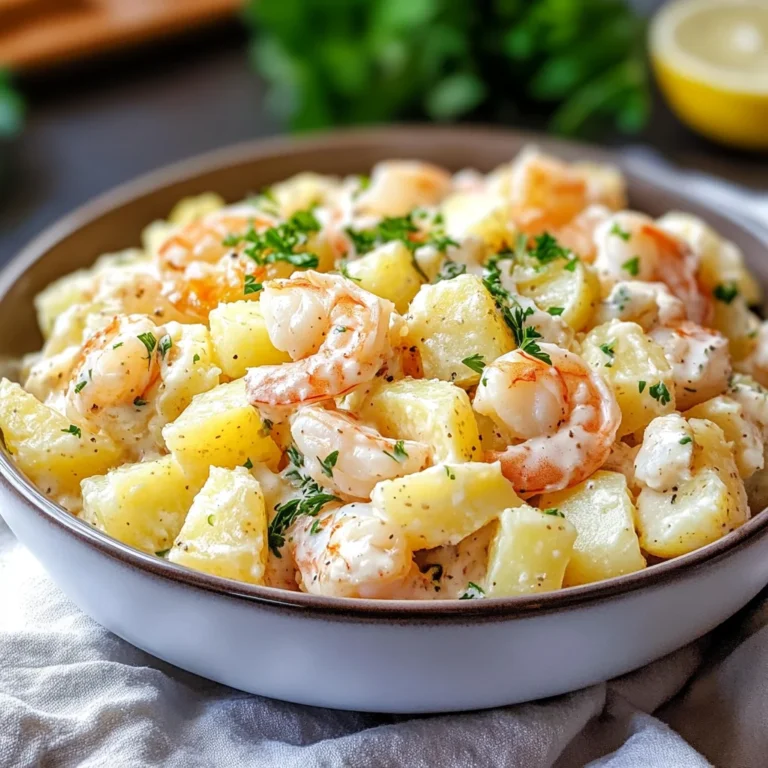 Insalata di patate e gamberi
