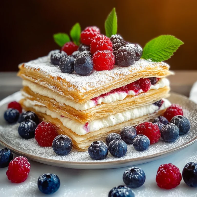 Millefoglie ai frutti di bosco