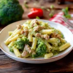 Pasta con broccoli e salsiccia