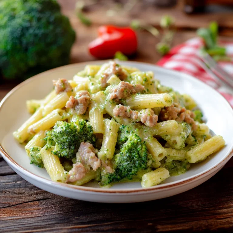 Pasta con broccoli e salsiccia