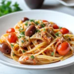 Pasta con tonno e olive