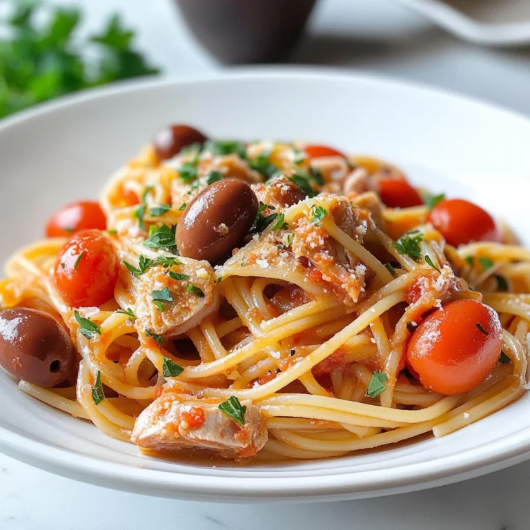 Pasta con tonno e olive