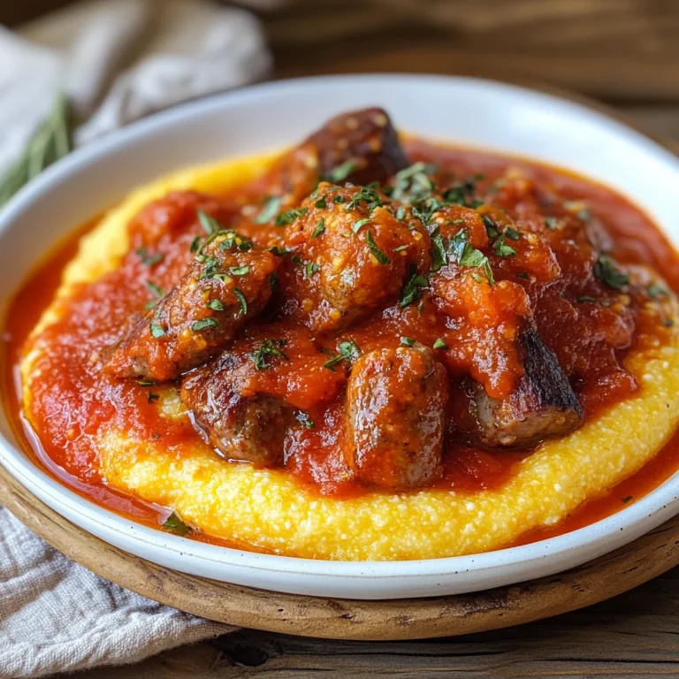 Polenta al sugo con salsiccia e costine