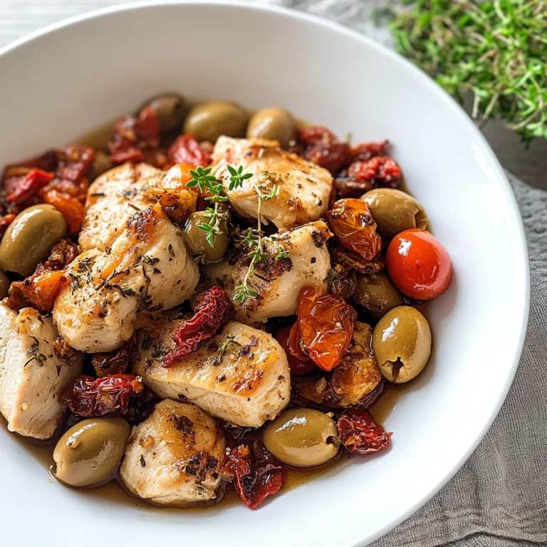 Pollo con olive e pomodorini