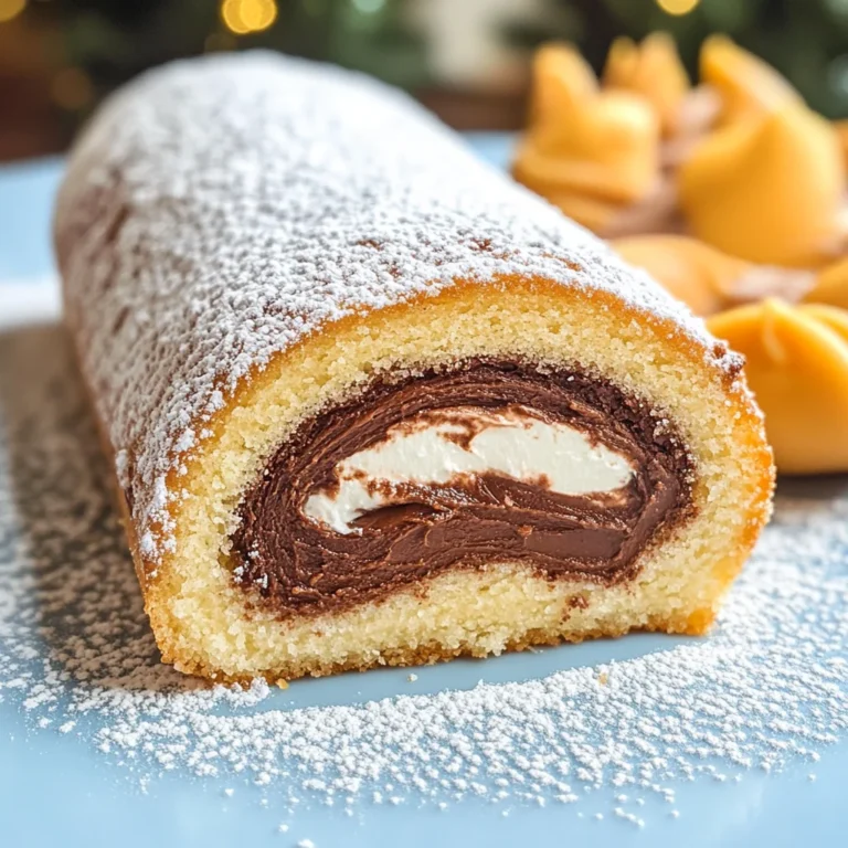 Rotolo di pandoro con nutella