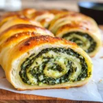 Rotolo di pizza con spinaci