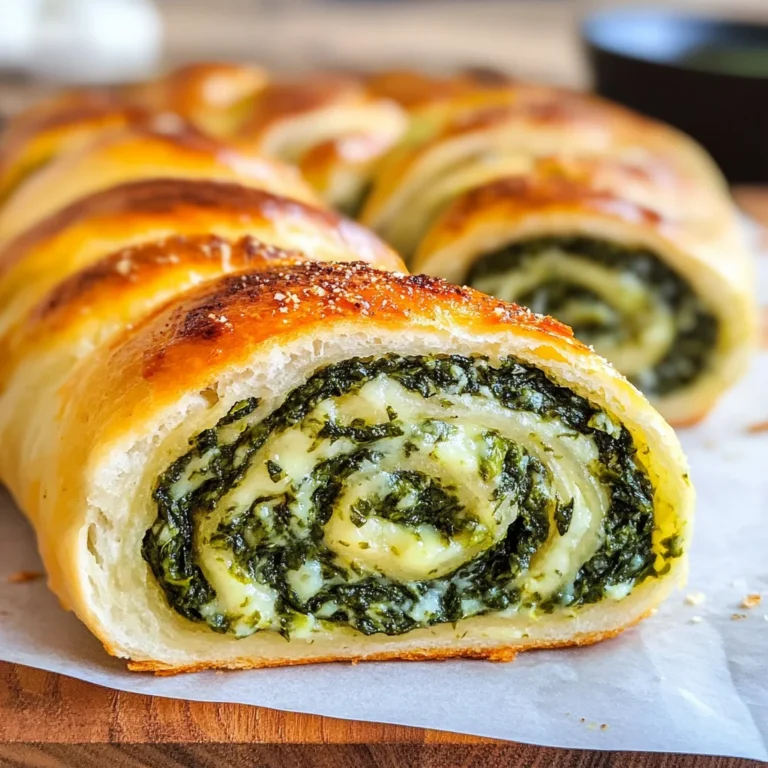Rotolo di pizza con spinaci