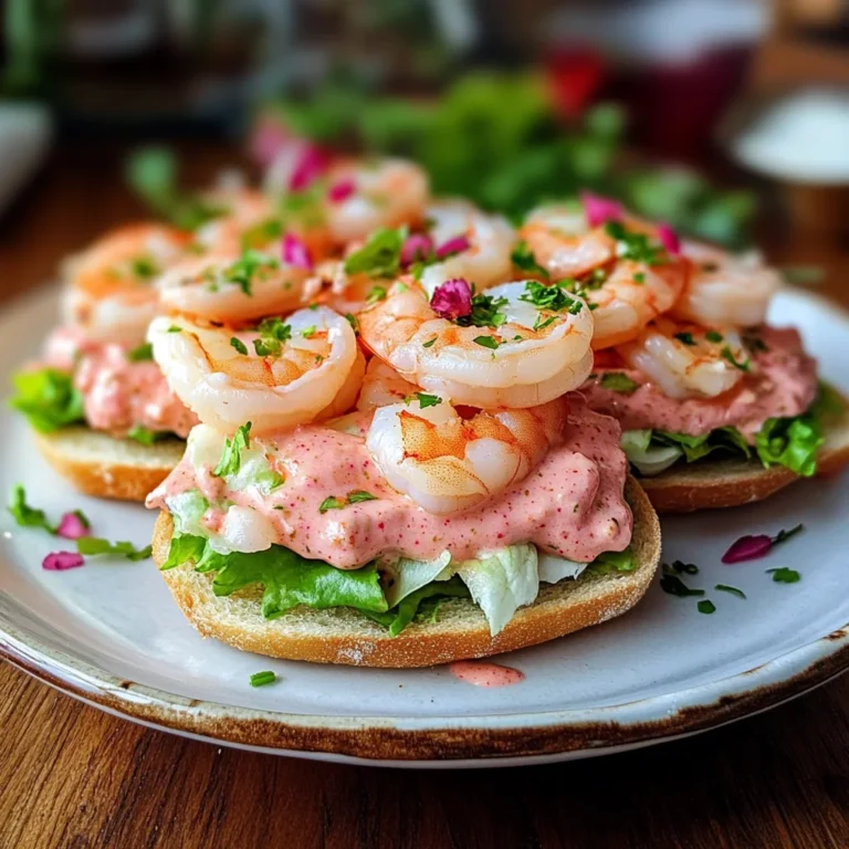 Tartine con salsa rosa e gamberetti