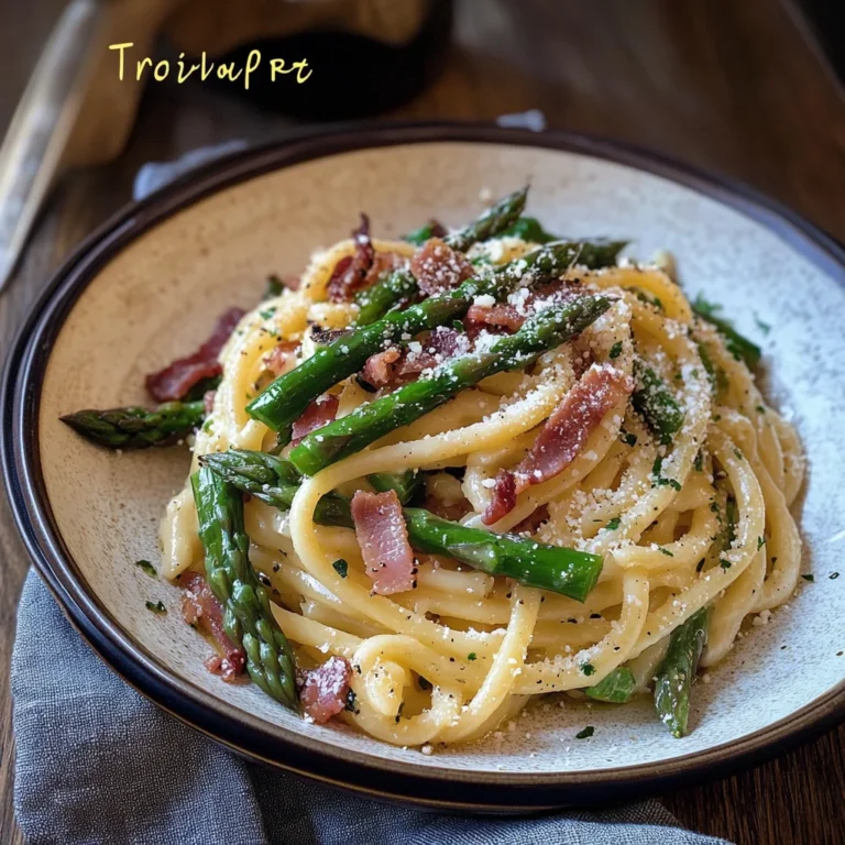 Trofie con asparagi e pancetta di tacchino