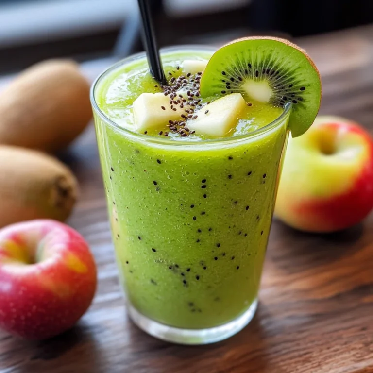 Smoothie mela e kiwi